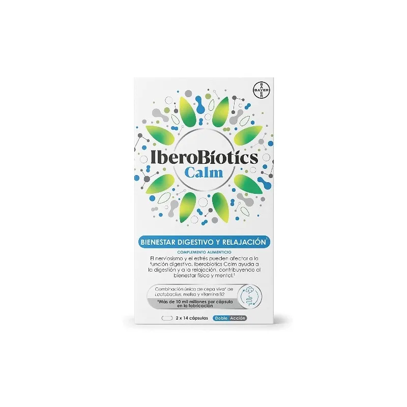 Iberobiotics calm bienestar digestivo y relajación, 28 cápsulas