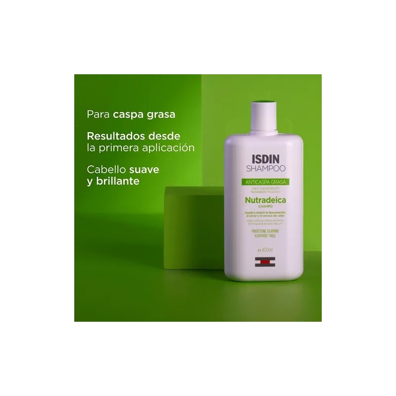 Isdin Shampoo anticaspa grasa nutradeica champú propiedades Isdin Shampoo anticaspa grasa nutradeica champú propiedades