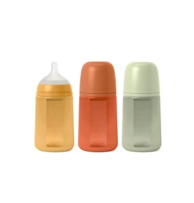 Suavinex biberón silicona intense color +3 meses, 240 ml