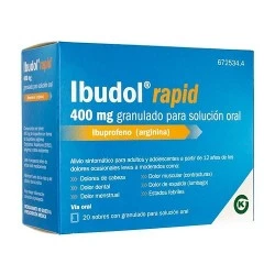 Ibudol rapid 400 mg, 20 sobres granulado para solución oral