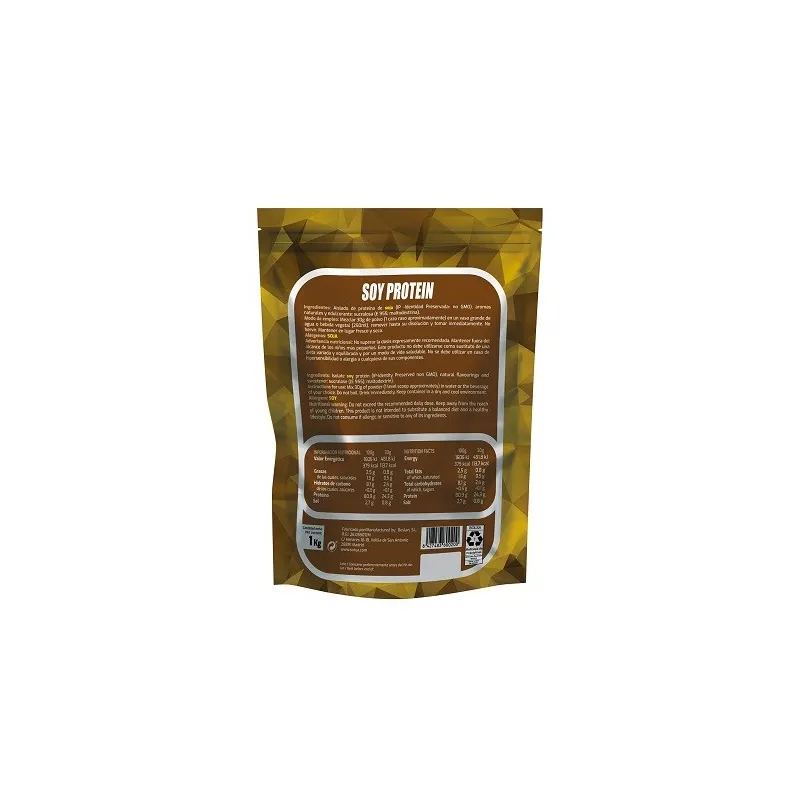 Sotya Sport Soy Protein sabor vainilla dorso Sotya Sport Soy Protein sabor vainilla dorso