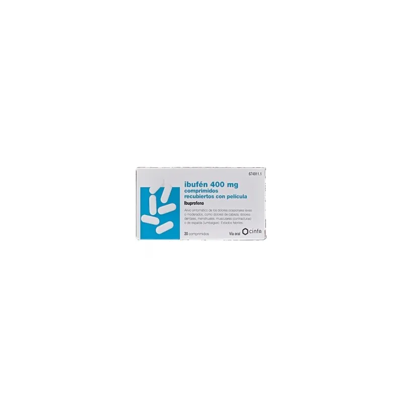 Ibufen 400mg, 20 comprimidos recubiertos con película Ibufen 400mg, 20 comprimidos recubiertos con película