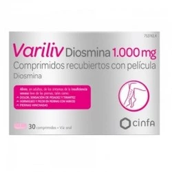 Variliv diosmina 1.000 mg, 30 comprimidos recubrimientos con película