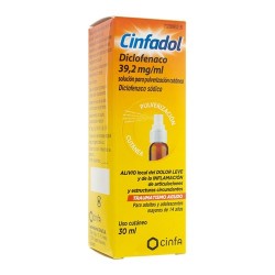 Cinfadol diclofenaco 39,2 mg/ml solución para pulverización cutánea