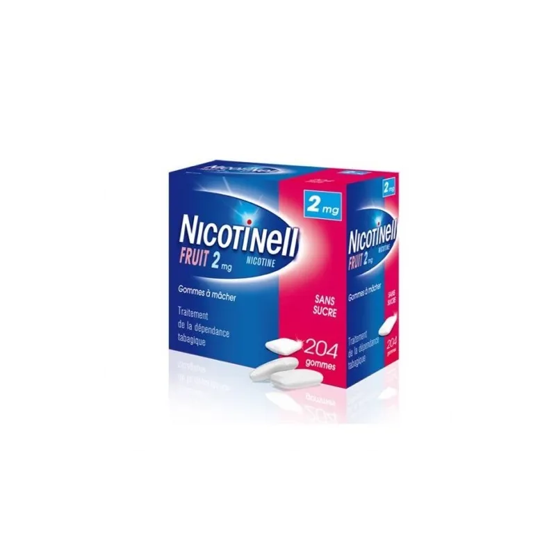 Nicotinell fruit 2 mg, 204 chicles medicamentosos