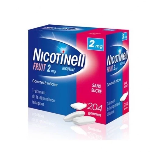 NICOTINELL FRUIT 2 MG CHICLE MEDICAMENTOSO, 96 CHICLES