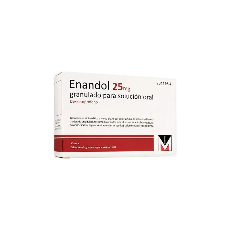 Enandol 25 mg granulado para solución oral, 10 sobres