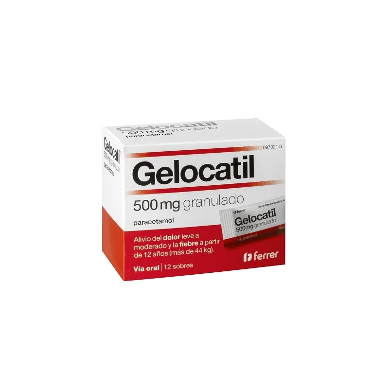 Gelocatil 500 mg granulado, 12 sobres