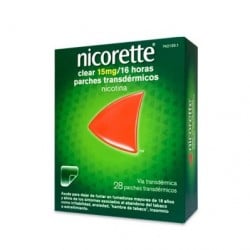 Nicorette clear 15 mg/16 horas, 28 parches transdérmicos