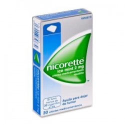 Nicorette ice mint 2 mg, 30 chicles medicamentosos