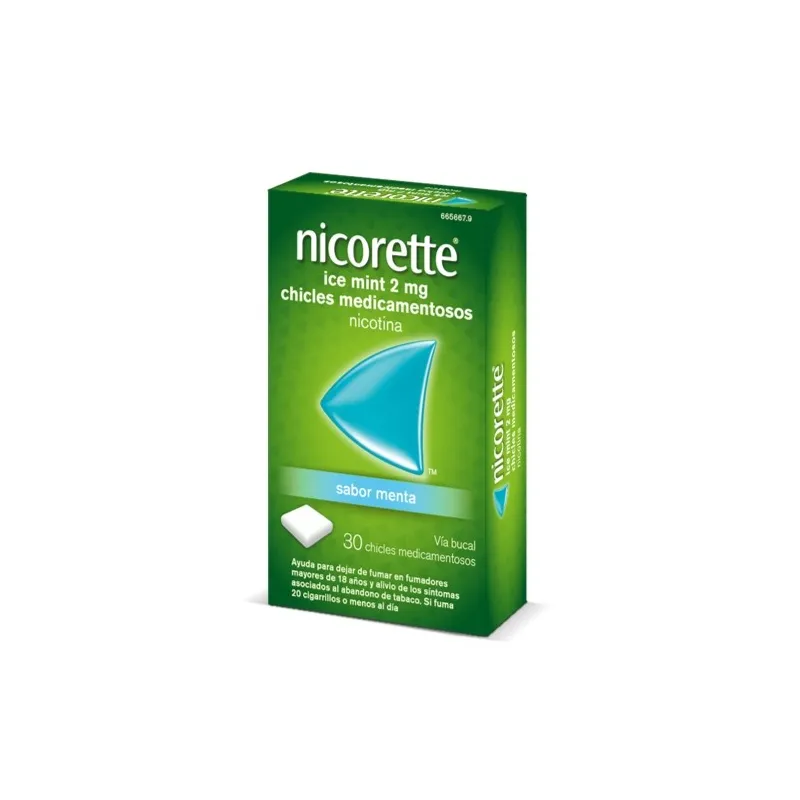 Nicorette ice mint 4 mg, 30 chicles medicamentosos