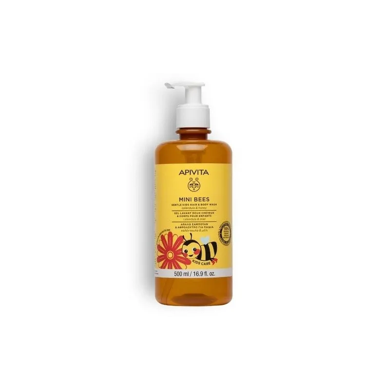 Apivita mini bees gel y champú suave para niños, 500 ml