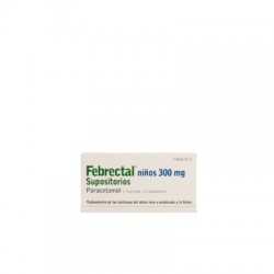 Febrectal niños 300 mg supositorios, 6 supositorios