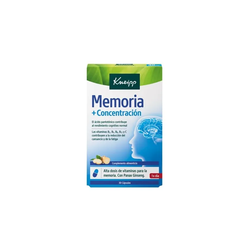 Kneipp memoria y concentración, 30 cápsulas