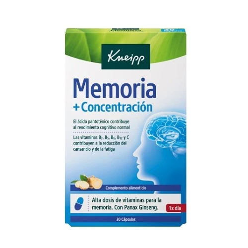 Kneipp memoria y concentración, 30 cápsulas