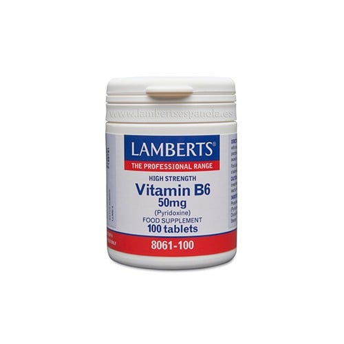 LAMBERTS Vitamina B6 50 mg, 100 comprimidos.