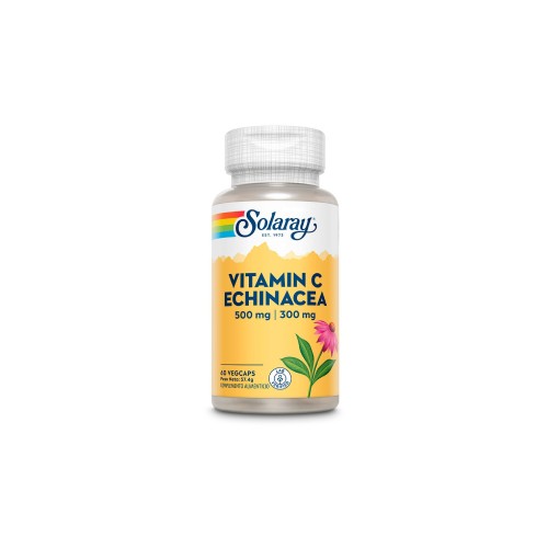 Solaray Vitamina C & Echinacea, 60 cápsulas vegetales