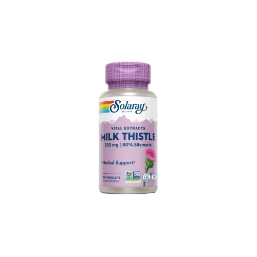Solaray Milk Thistle, 30 cápsulas veganas