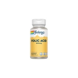 Solaray Acido Fólico 800 mcg, 100 cápsulas veganas