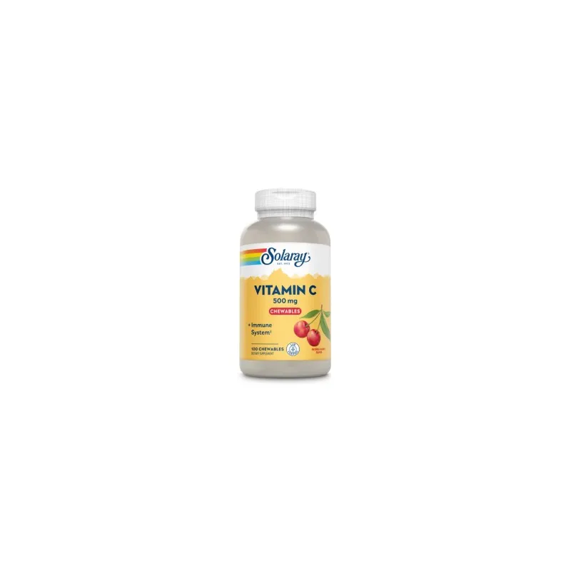 Solaray Vitamina C 500 mg Sabor Cereza | Farmacia Barata
