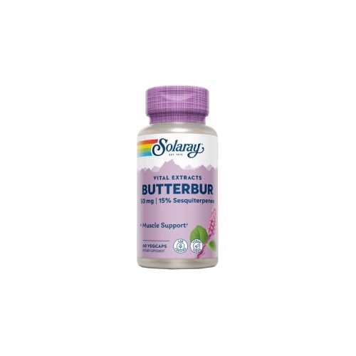 Solaray Butterbur (Petasita) 50 mg , 60 cápsulas veganas