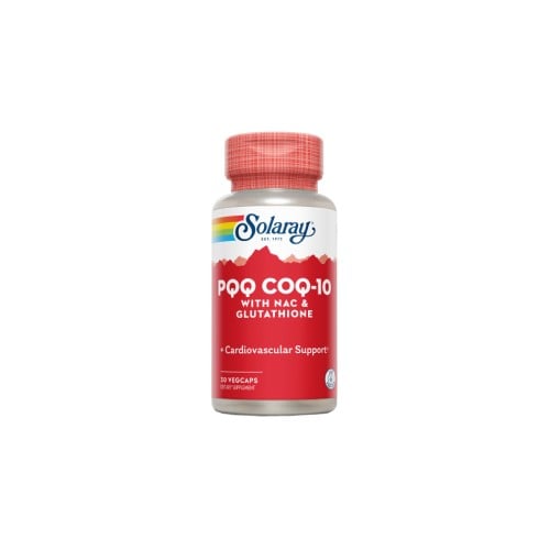 Solaray PQQ CoQ10, 30 cápsulas veganas