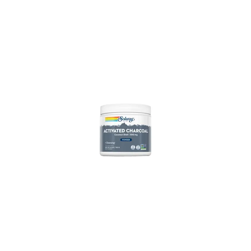Solaray Charcoal Coconut Activated 150 g | Farmacia Barata