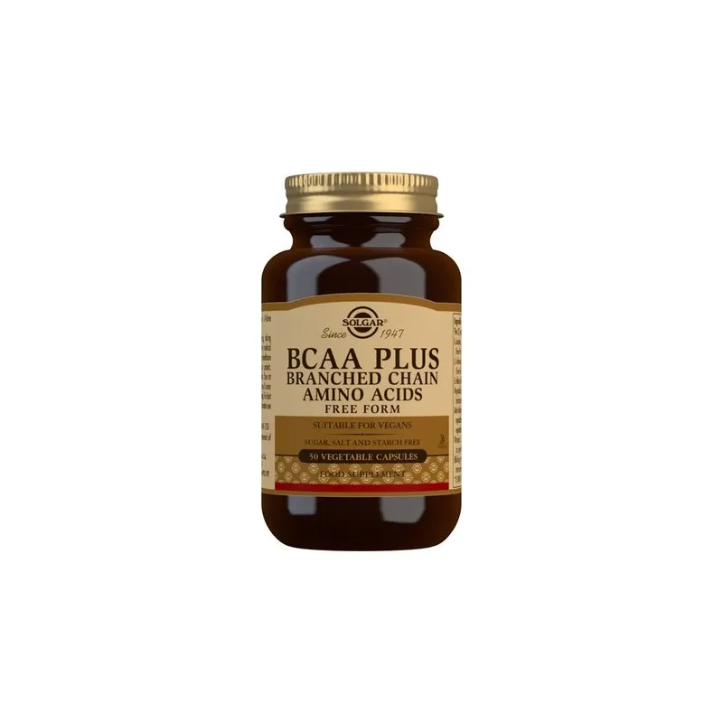 Solgar B.C.A.A. Plus 500 mg, 50 cápsulas vegetales | Farmacia Barata