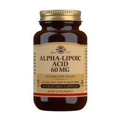 Solgar AC. Alfa Lipoico 60 mg, 30 Cápsulas Vegetales.