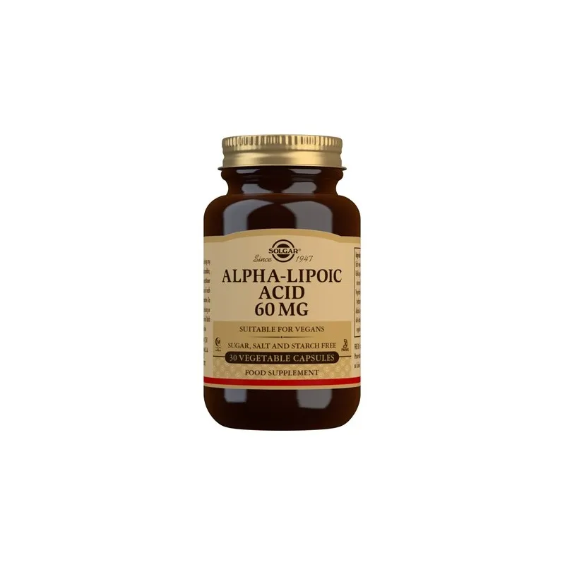 Solgar Ácido Alfa Lipoico 60 mg, 30 Cápsulas | Farmacia Barata Solgar Ácido Alfa Lipoico 60 mg, 30 Cápsulas | Farmacia Barata