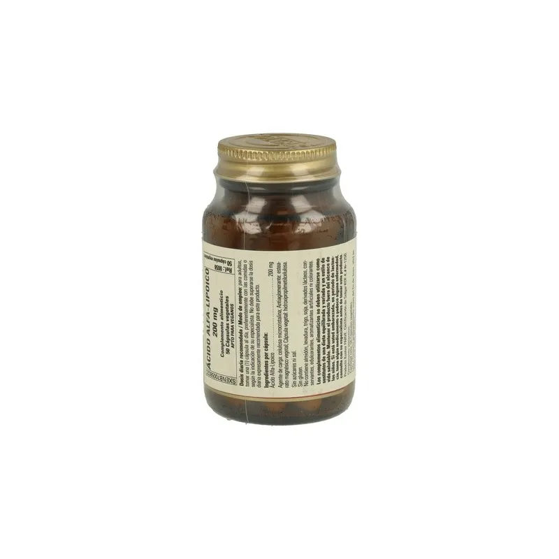 Solgar Ácido Alfa Lipoico 200 mg, 50 Cápsulas | Farmacia Barata Solgar Ácido Alfa Lipoico 200 mg, 50 Cápsulas | Farmacia Barata