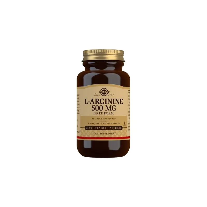 Solgar L-Arginina 500 mg, 50 Caps. Veg. | Farmacia Barata Solgar L-Arginina 500 mg, 50 Caps. Veg. | Farmacia Barata