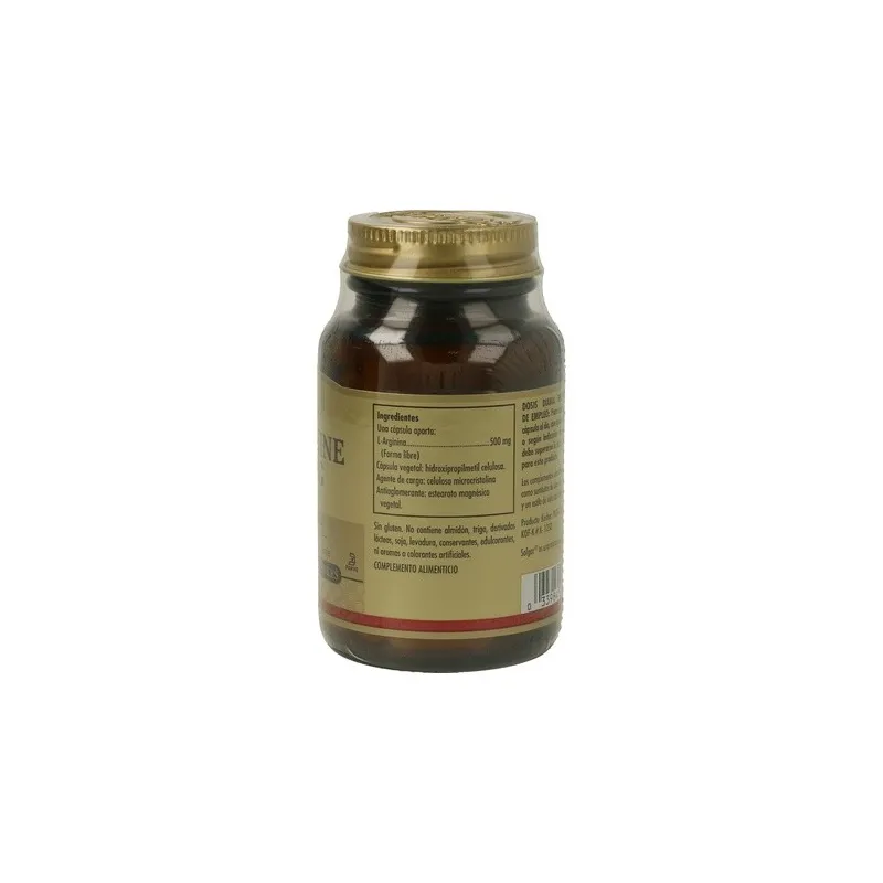 Solgar L-Arginina 500 mg, 50 Caps. Veg. | Farmacia Barata Solgar L-Arginina 500 mg, 50 Caps. Veg. | Farmacia Barata