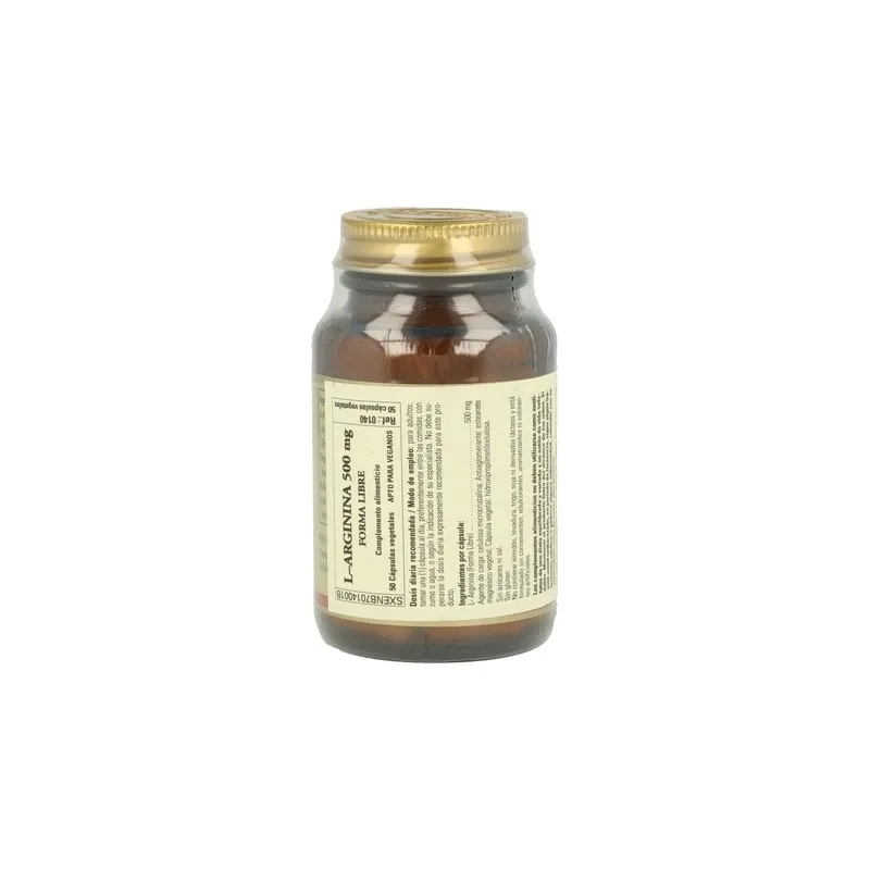 Solgar L-Arginina 500 mg, 50 Caps. Veg. | Farmacia Barata Solgar L-Arginina 500 mg, 50 Caps. Veg. | Farmacia Barata