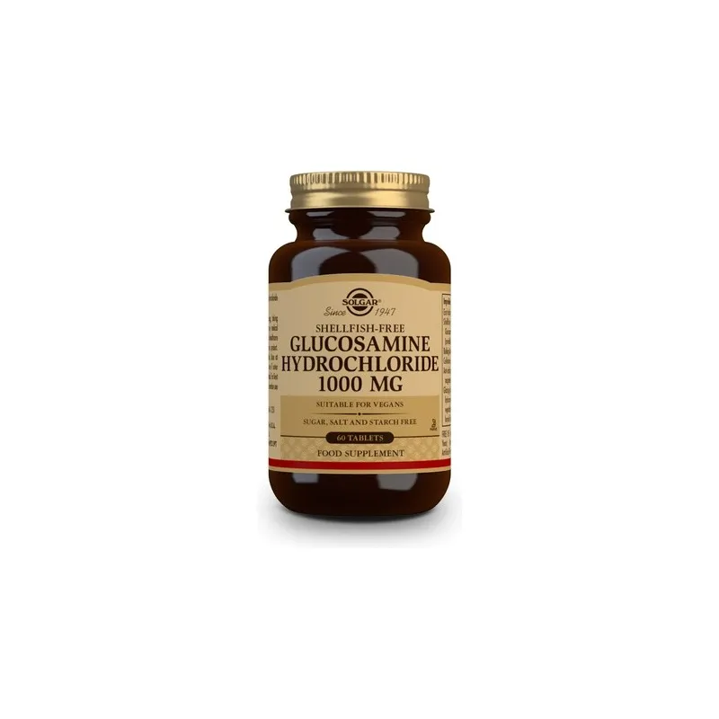 Solgar Glucosamina Clorhidrato 1000 mg, 60 Comp Libre crustáceo| Farmacia Barata