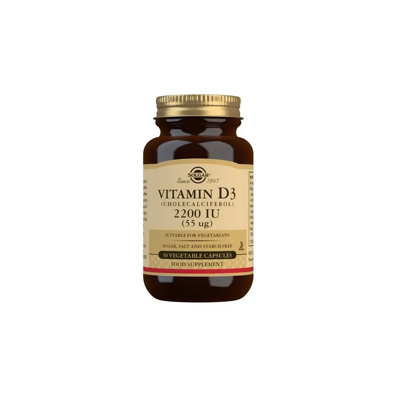 Solgar Vit D3 2200 UI, 50 Caps. Veg. | Farmacia Barata