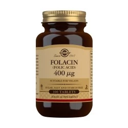 Solgar Folacín (Ácido Fólico) 400 mcg, 100 Comprimidos.