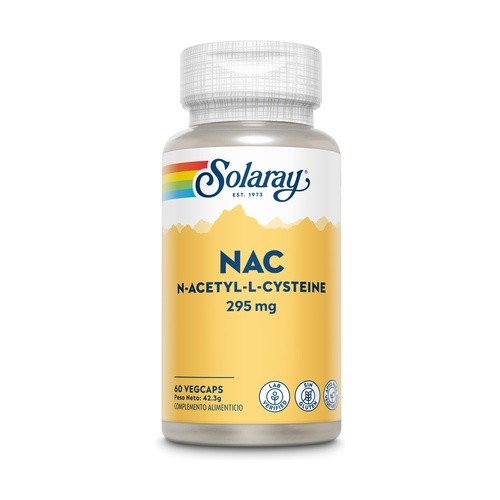 Solaray NAC 295 mg, 60 cápsulas vegetales