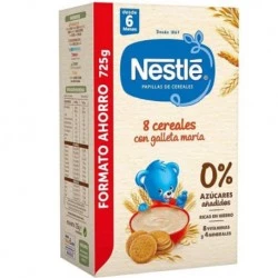 Nestlé papilla 8 cereales con galleta María +6m, 900 g