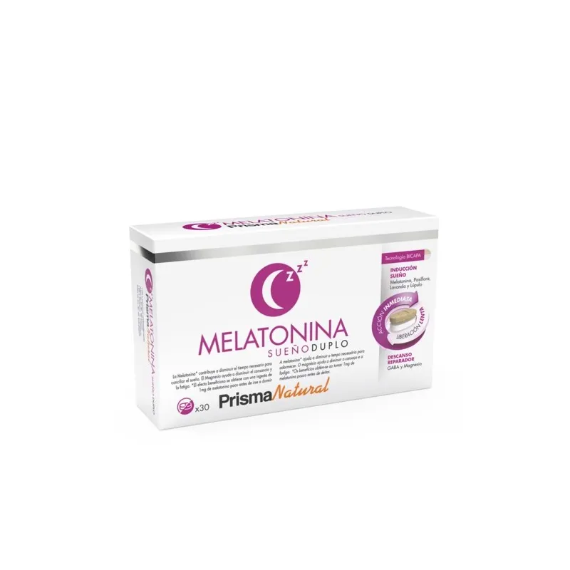 Prisma Natural melatonina sueño duplo, 30 comprimidos