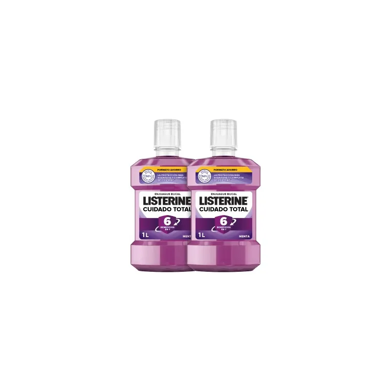 Listerine cuidado total enjuague bucal formato XXL, 2 x 1 litro