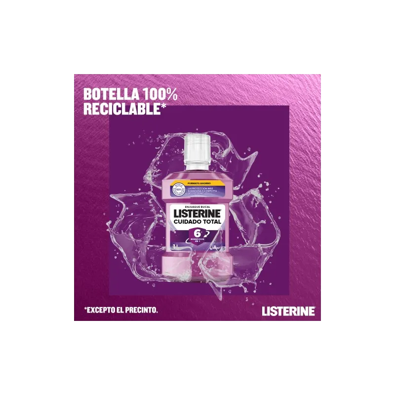 Listerine cuidado total enjuague bucal formato XXL, 2 x 1 litro Listerine cuidado total enjuague bucal formato XXL, 2 x 1 litro