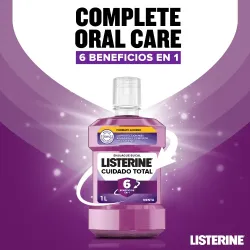 Listerine cuidado total enjuague bucal formato XXL, 2 x 1 litro Listerine cuidado total enjuague bucal formato XXL, 2 x 1 litro