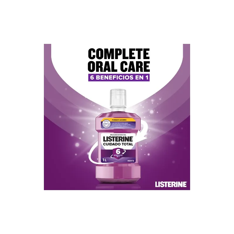 Listerine cuidado total enjuague bucal formato XXL, 2 x 1 litro Listerine cuidado total enjuague bucal formato XXL, 2 x 1 litro