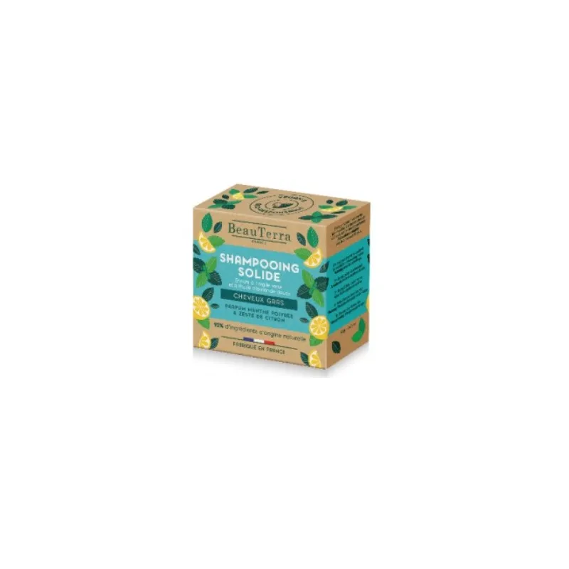 Beauterra Champú Menta & Cáscara Limón, 75 g