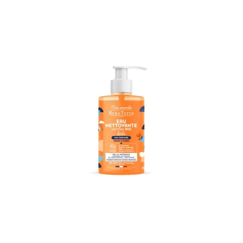 Beauterra Bebé agua limpiadora sin perfume BIO, 750 ml