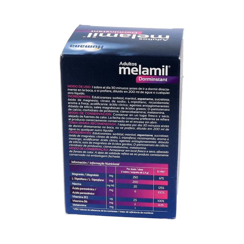 Melamil Dorminstant adultos información Melamil Dorminstant adultos información