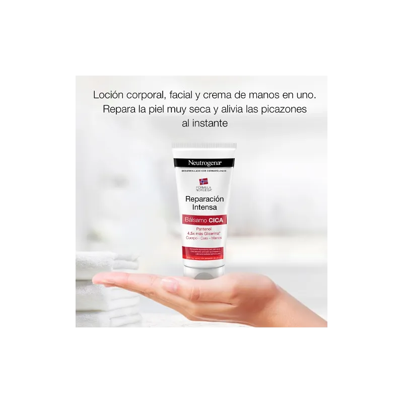 Neutrogena Fórmula Noruega Bálsamo Cica Reparación Intensa para pieles muy secas, 100 ml
