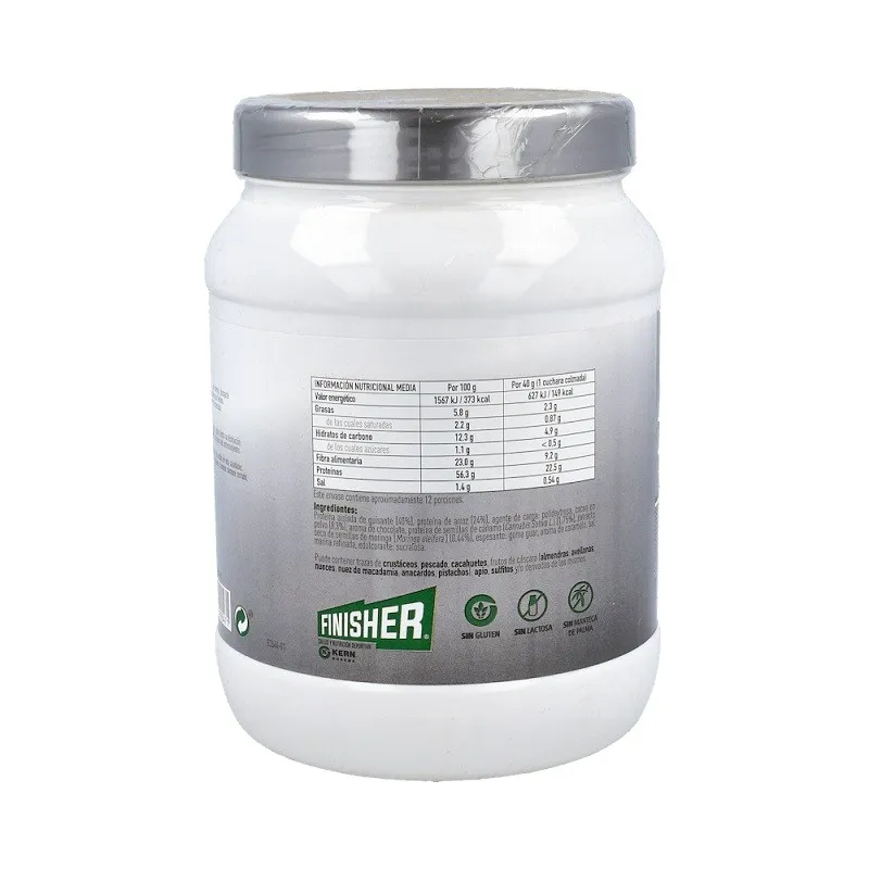 Finisher vegan protein sabor chocolate información nutricional Finisher vegan protein sabor chocolate información nutricional