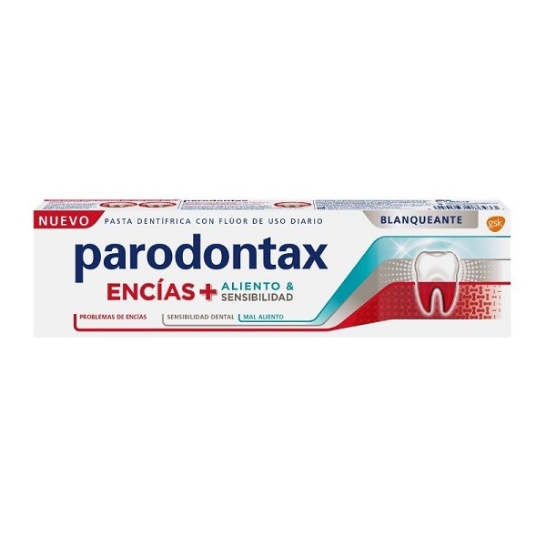 Parodontax encías + aliento y sensibilidad blanqueante, 75 ml